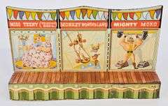 Marx Tin Litho Big Top Circus Background Scene Display