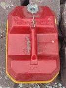 (G) Pallet of Concrete Pavers, Metal 2 Gallon Gas Can, & Triangle Safety Reflector Kit
