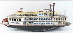 (AU) Large Hand-Crafted Creole Queen River Boat Model