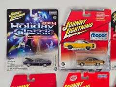 (9) Johnny Lightning Die-Cast Cars In Blister Packages