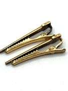 (2) Vtg Toshiba Turbine Blade Silver GF Tie Clips