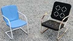 (P) (2) Metal Patio Chairs