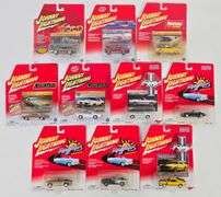(10) Johnny Lightning Die-Cast Cars In Blister Packages