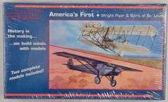 Glencoe Models America's First Wright Flyer & Spirit of St. Louis Model Kit - Sealed