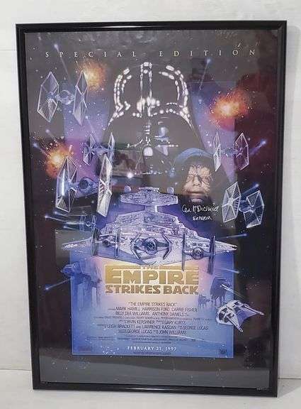 HWC Trading FR A4 Ian McDiarmid Star Wars Palpatine - Photo Autographe Signée Encadrée Pour Fans De Cinéma
