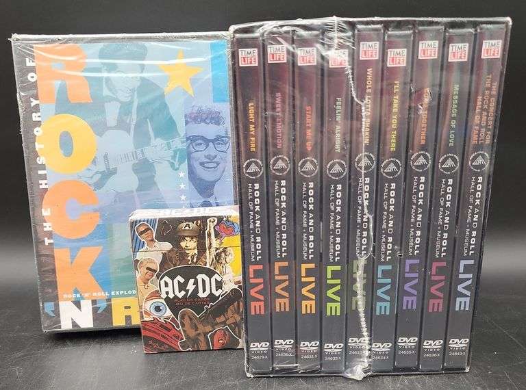 (S) Rock N' Roll DVDs & AC/DC Playing Cards - Kraft Auction Service, LLC