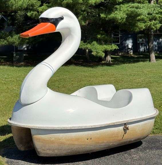 AdventureGlass Classic Swan Fiberglass 2-Person Pedal Boat