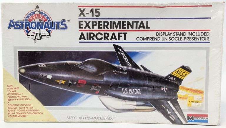 1/72 Scale Monogram X-15 Experimental Aircraft Model Kit - Sealed