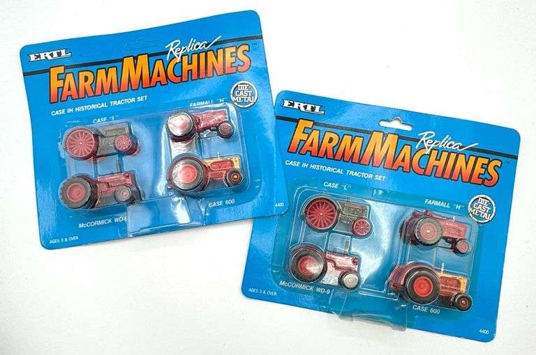 Ertl Machine Set (2) 1990 ERTL 1:64 Die-Cast Replica Farm Machines Case IH Historical ...
