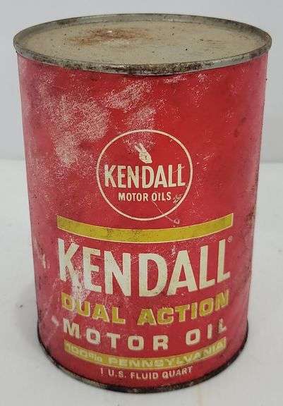 Vintage Kendall Motor Oils Kendall Dual Action Motor Oil Can - Kraft ...