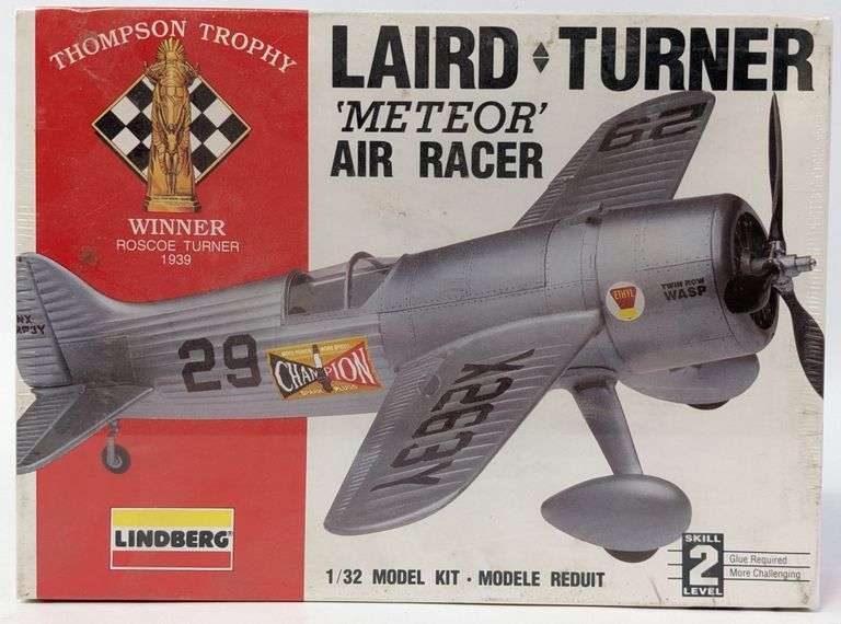 1/32 Scale Lindberg Laird Turner Meteor Air Racer Model Kit - Sealed