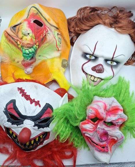 (KC) Clown Mask Bundle All Masks Are Around 10"
