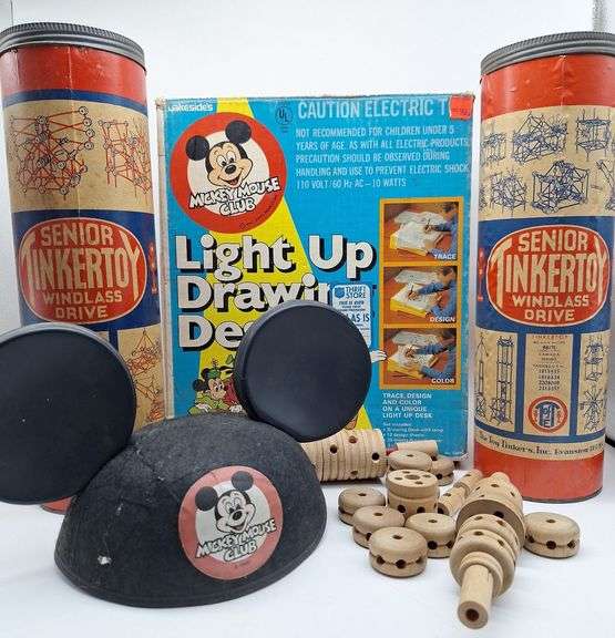 (DE) Senior TinkerToy Windlass Drive With The Mickey Mouse Club Light Up Drawing Set Desk