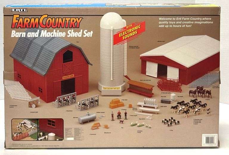 Ertl Machine Set 1993 ERTL Farm Country Barn and Machine Shed Set in Box - Kraft Auction ...