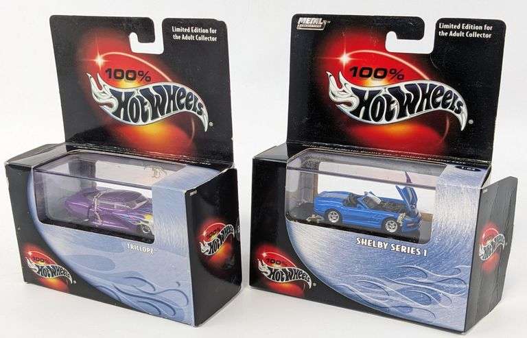 (2) Hot Wheels Triclopz and Shelby Series 1