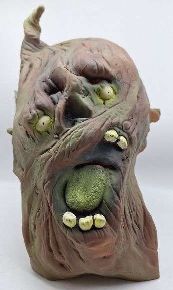 (KC) Goblin Tree Monster Halloween Masks, Paint Chipping, Damaged Latex, 17"