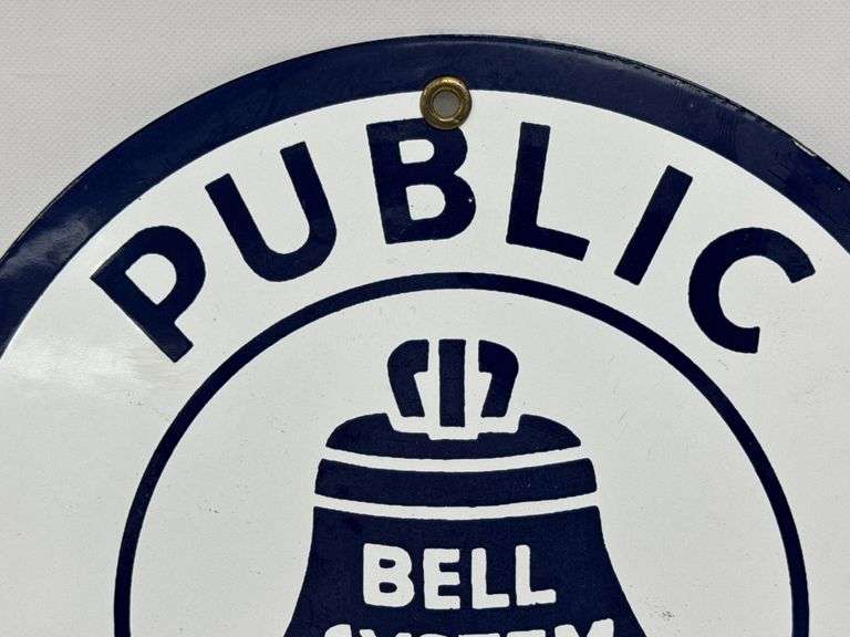 Bell Public Telephone Porcelain Sign