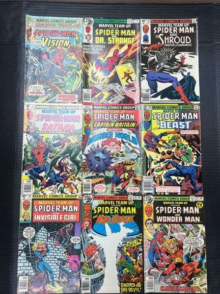 (J) Marvel Comics Marvel Team-Up Comic Books Featuring Spider-Man.