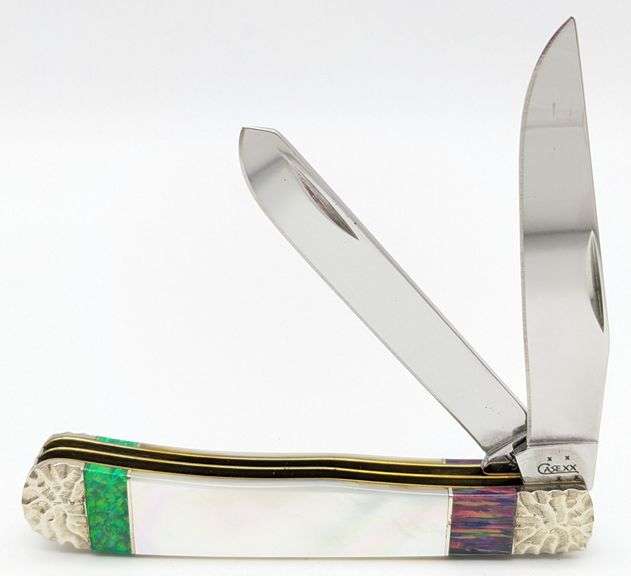 2006 Case XX Brian Yellowhorse Prototype Mother of Pearl Trapper 3254