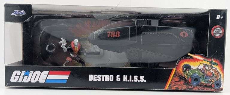2022 Jada Toys G.I. Joe Destro & H.I.S.S. Diecast Figure & Car NIB