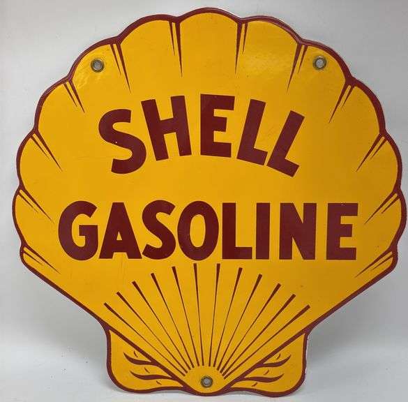 Shell Gasoline Porcelain Pump Plate Sign
