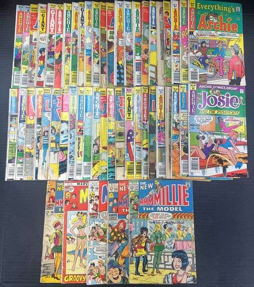 (J) 1960s & 1970s Archie ComicsAnd Marvel Comics Millie The Model.