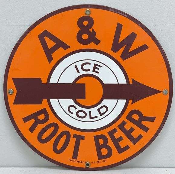 A&W Root Beer Porcelain Sign