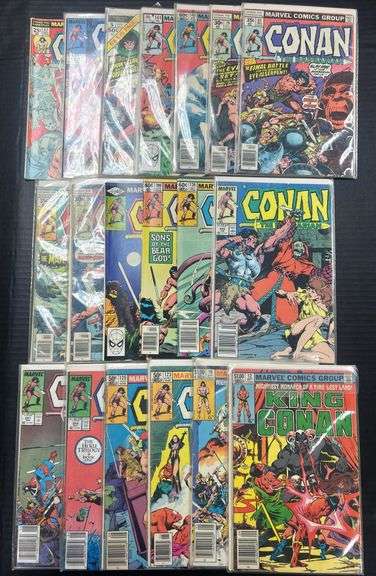 (J) Marvel Comics Conan The Barbarian & King Conan Comic Books.