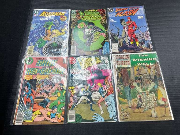 (J) Collection Of Marvel And DC Comic Books, As Well As Classics Illustrated Junior No.563.