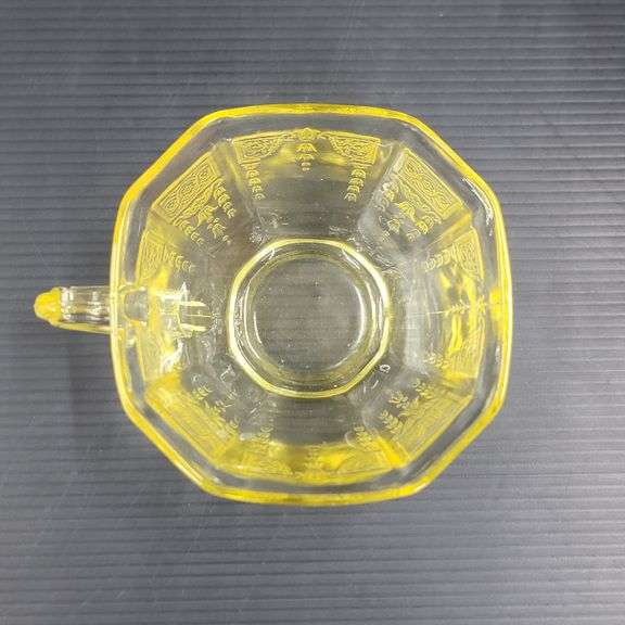 (Q) Yellow Depression Glass -Princess Topaz- Creamers