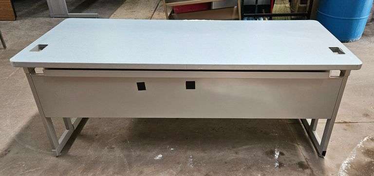 (2) Steel Framed Office Desk's.