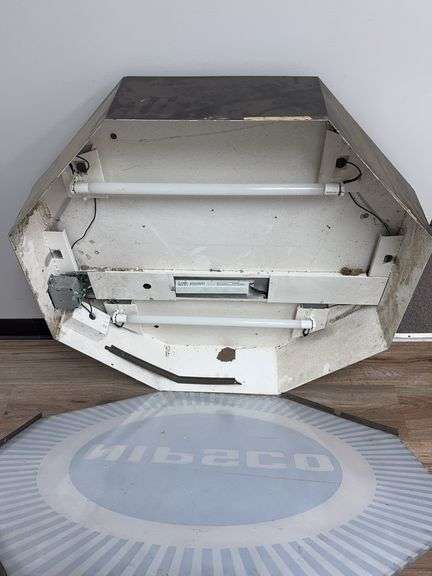 3ft Vintage NIPSCO Lighted Lexan Advertising Sign