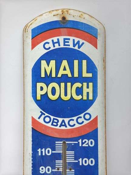 Mail Pouch Tobacco Metal Advertising Thermometer