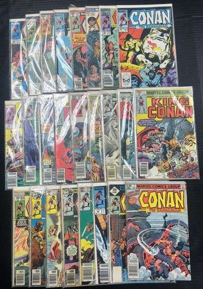 (J) Vintage Marvel Comics Conan The Barbarian And King Conan Comic Books.