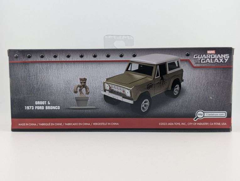 2023 Jada Toys Marvel Guardians Of The Galaxy Groot & 1973 Ford Bronco Diecast Figure & Car NIB