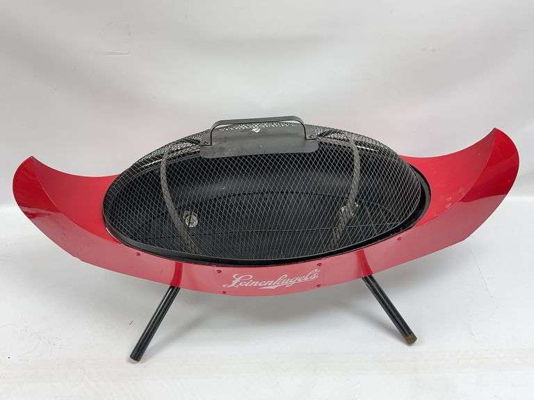 Leinenkugels Beer Canoe Shaped Metal Grill / Fire Pit