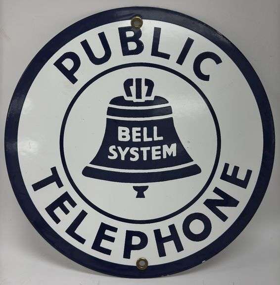 Bell Public Telephone Porcelain Sign