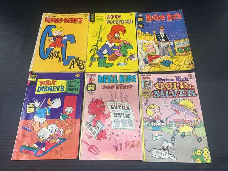 (J) 1960s & 1970s Harvey, Whitman, Modern, Charlton, And Gold Key Comic Books.