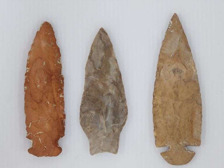 (II) (12) Native American Arrow And Spear Heads
