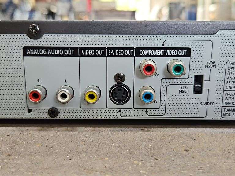 Samsung Progressive Scan Dvd Player & A Sharp Brand Professional Series VHS Player.