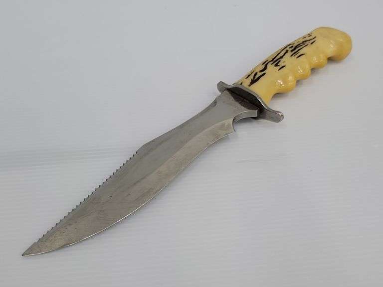 (A) Vintage Scubapro Fixed Blade Dive Knife w/ Sheath
