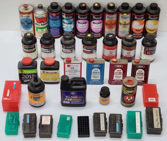 (AR) Assorted Smokeless Gun Powder And Cartridge Cases