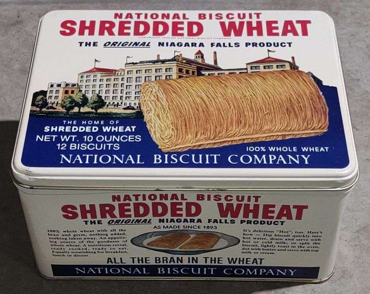 Vtg. 1987 National Biscuit Shredded Wheat Tin Box