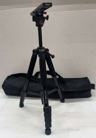 (J) Joilcan AH75 Camera Tripod, With iShoot Long Range Quick Release Plate, And VidPro Tripod Bag.