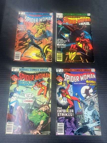(J) Marvel Spider-Woman And Power Man And Iron Fist Comic Books, Late 1970s - Early 1980s.