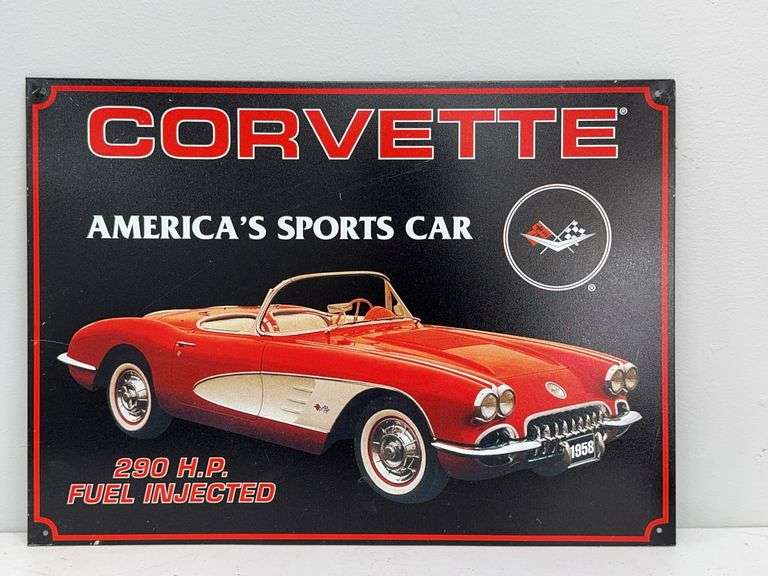 Metal Corvette Sign