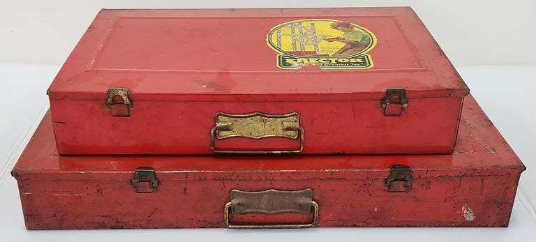 (AS) Vintage Erector Toy Crane Sets