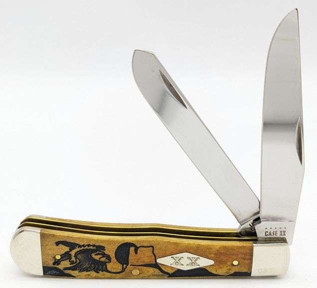 2020 Case XX Yellowhorse Early Morning Singer Antique Bone Trapper 6254
