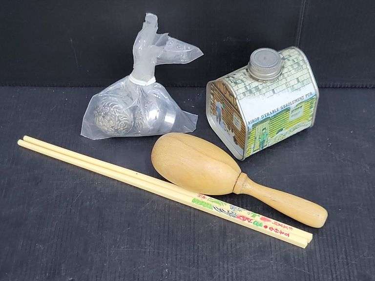 (Q) Pennsylvania Dutch Cookie Cutters, Chopsticks, Cast Iron Trivet Featuring Rooster, Etc