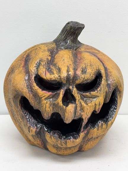 Blow Mold Plastic Evil Halloween Pumpkin